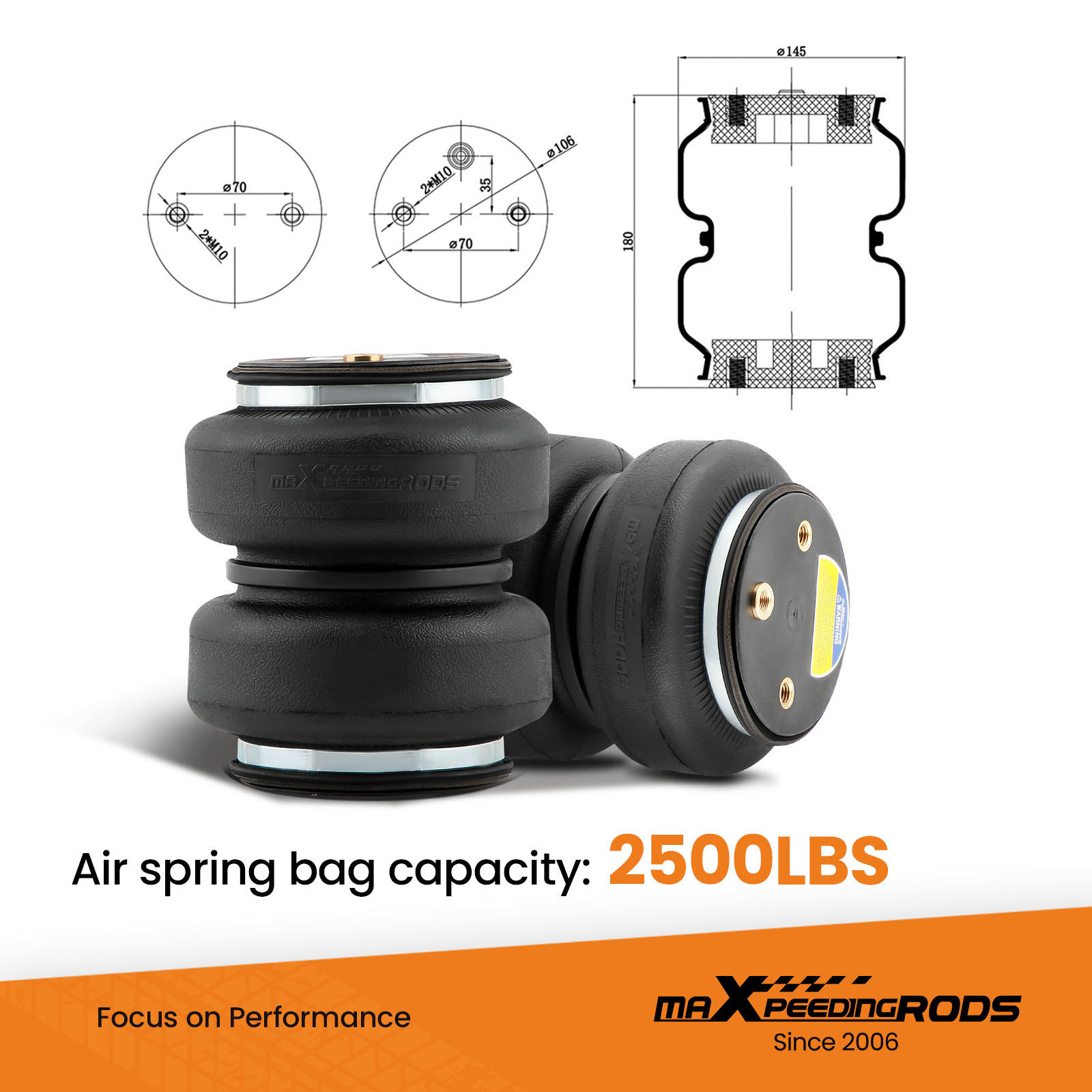 Four Wheel. Air Suspension Spring Kit Dodge Ram 1500